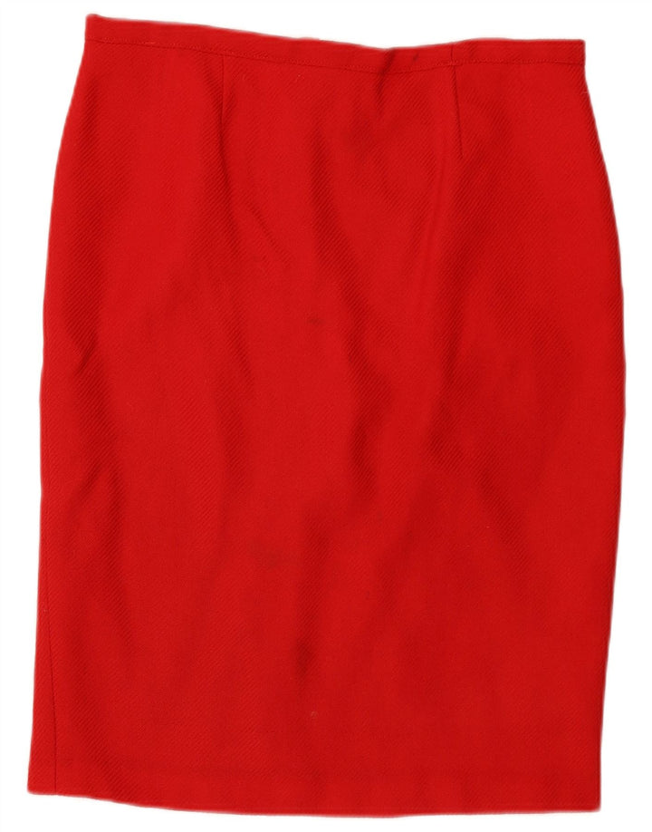 Gonna a tubino vintage da donna W34 grande rossa