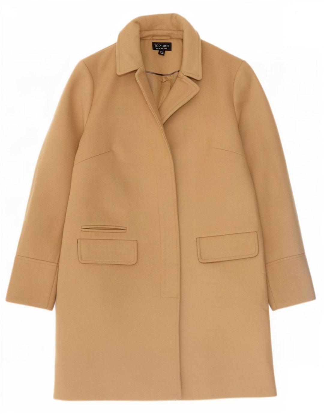 Cappotto da donna Topshop UK 8 piccolo poliestere beige