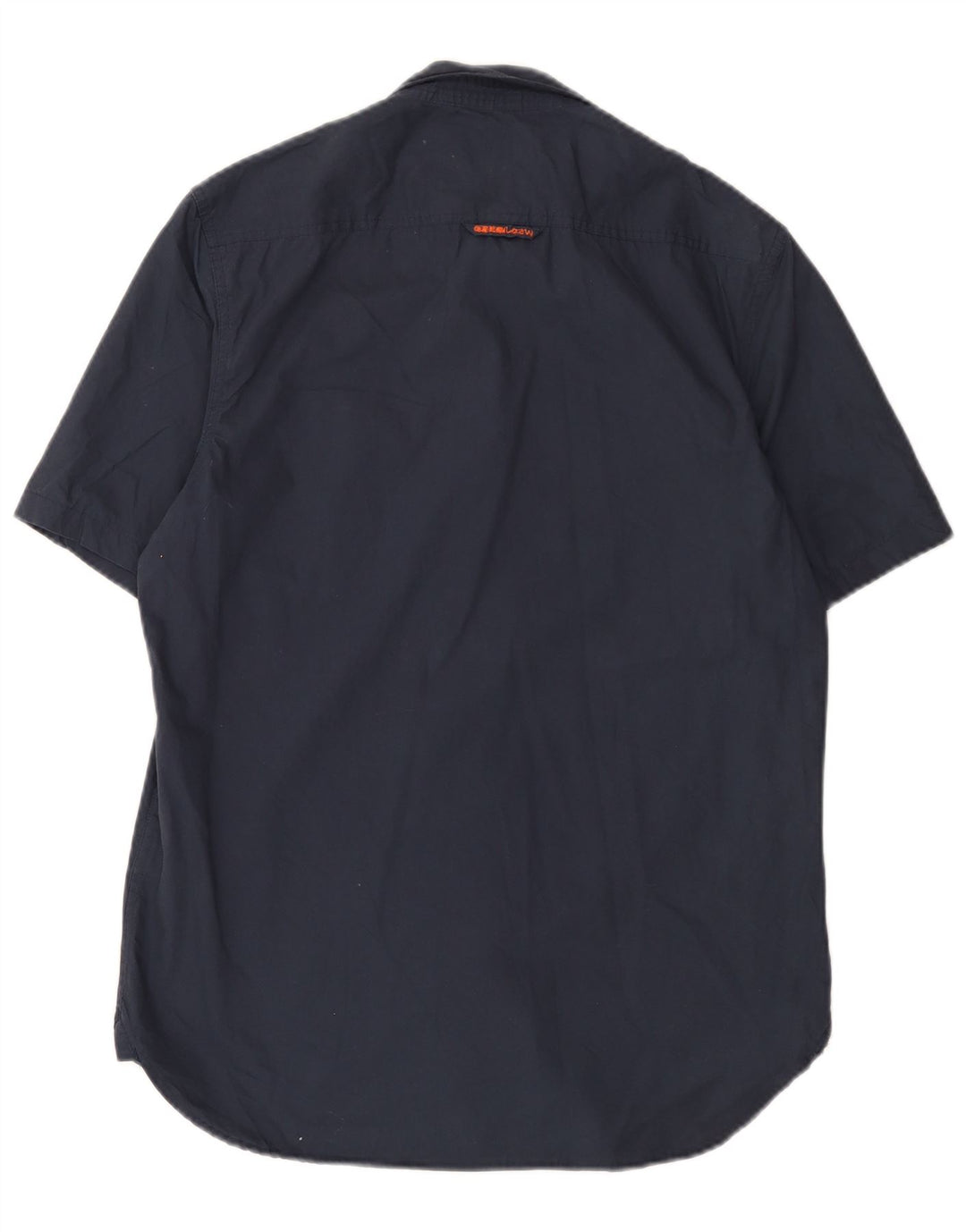 Camicia militare a maniche corte da uomo Superdry Large in cotone blu navy