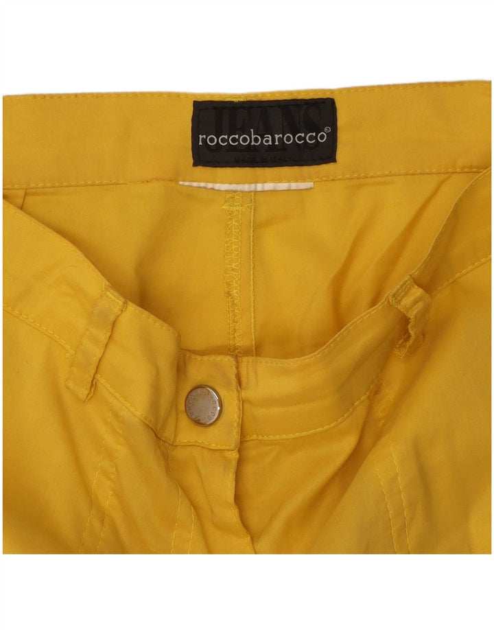 Pantaloni cargo Capri da donna Roccobarocco W30 L22 Gialli