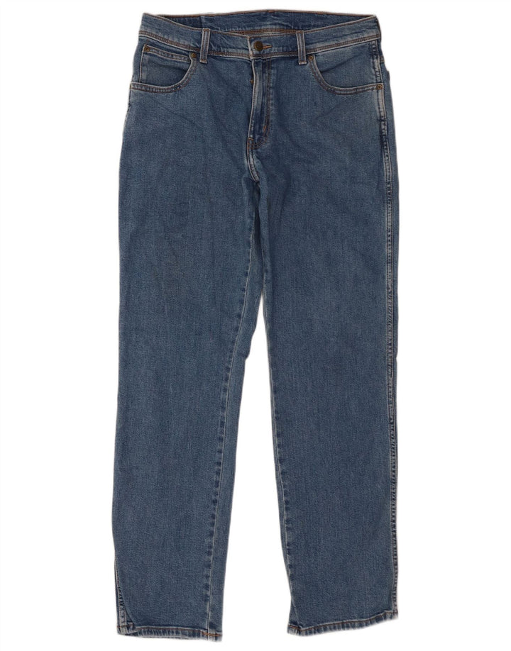 Jeans dritti da uomo Wrangler W33 L32 cotone blu