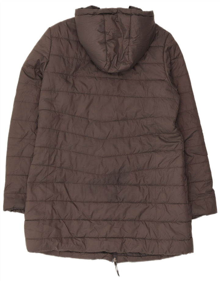 Cappotto imbottito con cappuccio da donna New Balance UK 16 grande poliestere grigio