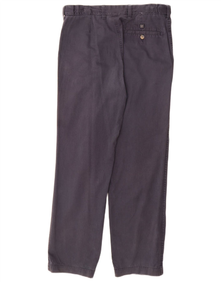 Pantaloni chino regolari da uomo Marks & Spencer W32 L31 cotone blu navy