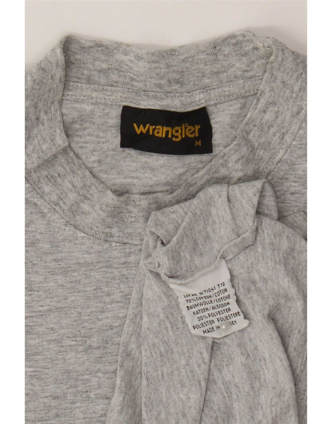 T-shirt da uomo Wrangler Top in cotone chiazzato grigio medio