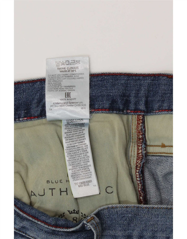 Jeans dritti Marks & Spencer da donna blu Harbour W36 L29 cotone