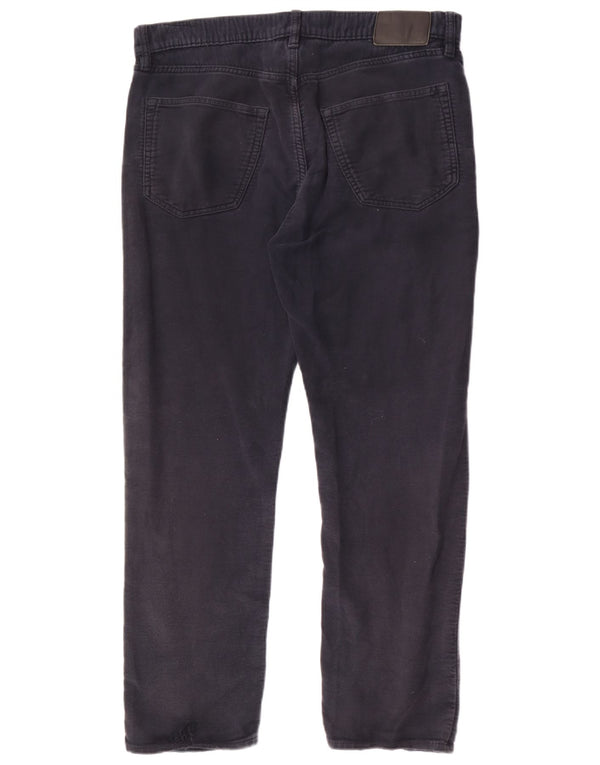 Pantaloni casual regolari da uomo Marks & Spencer W36 L29 cotone blu navy