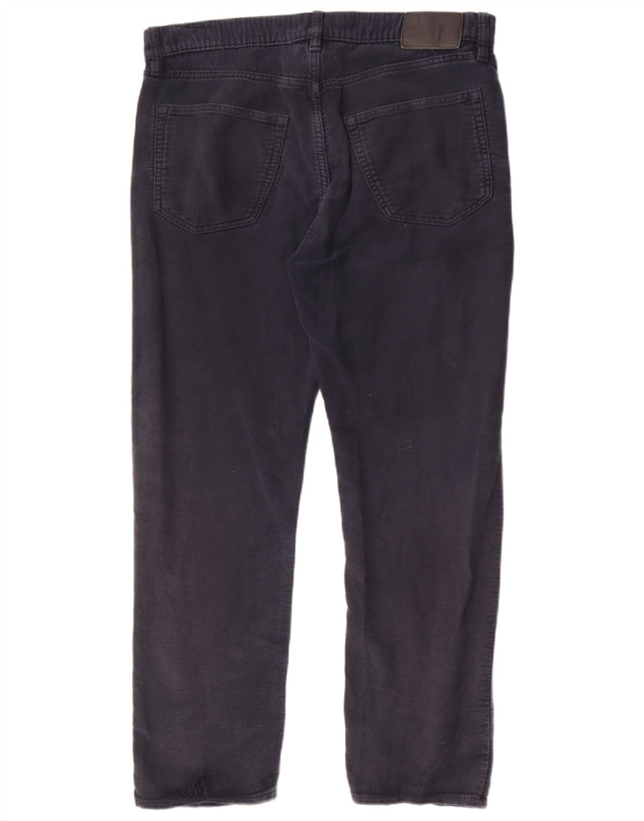 Pantaloni casual regolari da uomo Marks & Spencer W36 L29 cotone blu navy