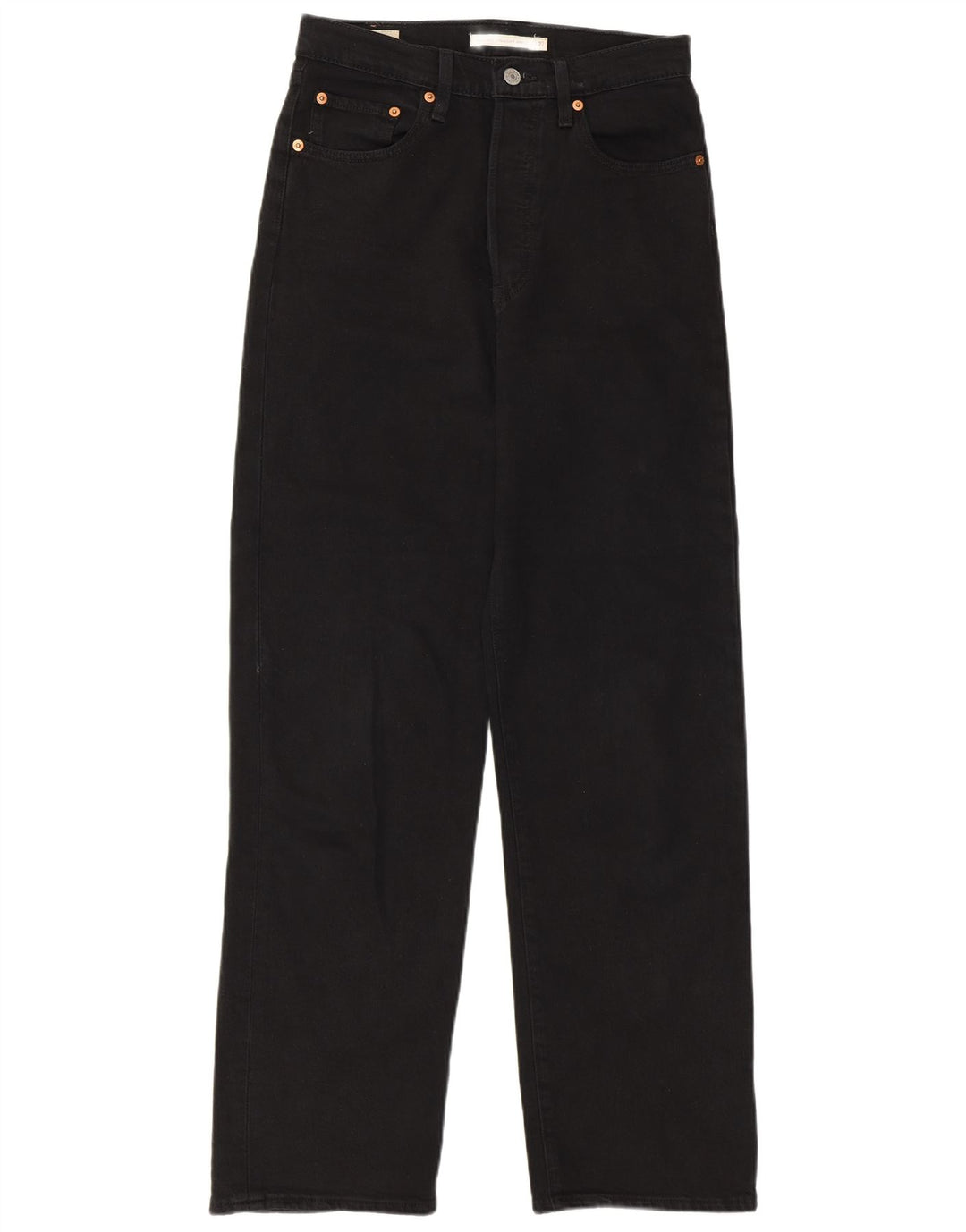 Jeans dritti Ribcage da donna Levi's W27 L29 cotone nero