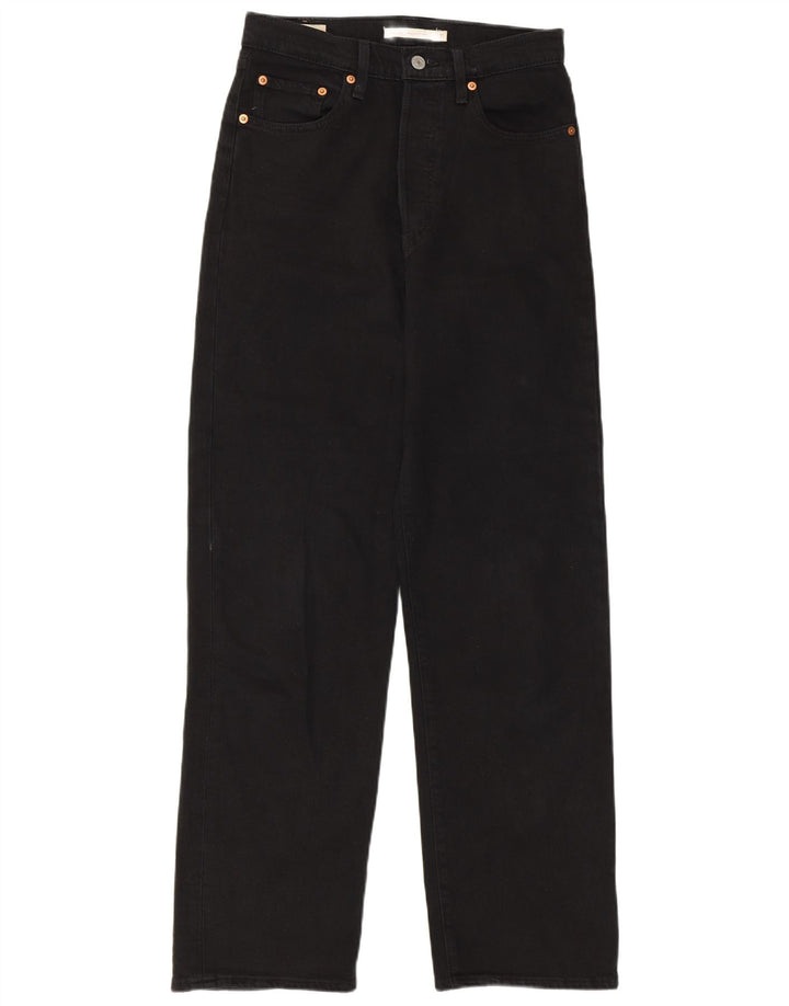 Jeans dritti Ribcage da donna Levi's W27 L29 cotone nero