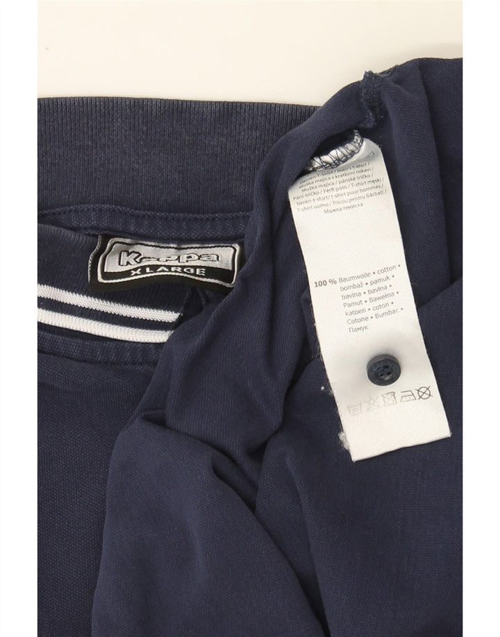 KAPPA Mens Polo Shirt XL Navy Blue Cotton Vintage Kappa and Second-Hand Kappa from Messina Hembry 
