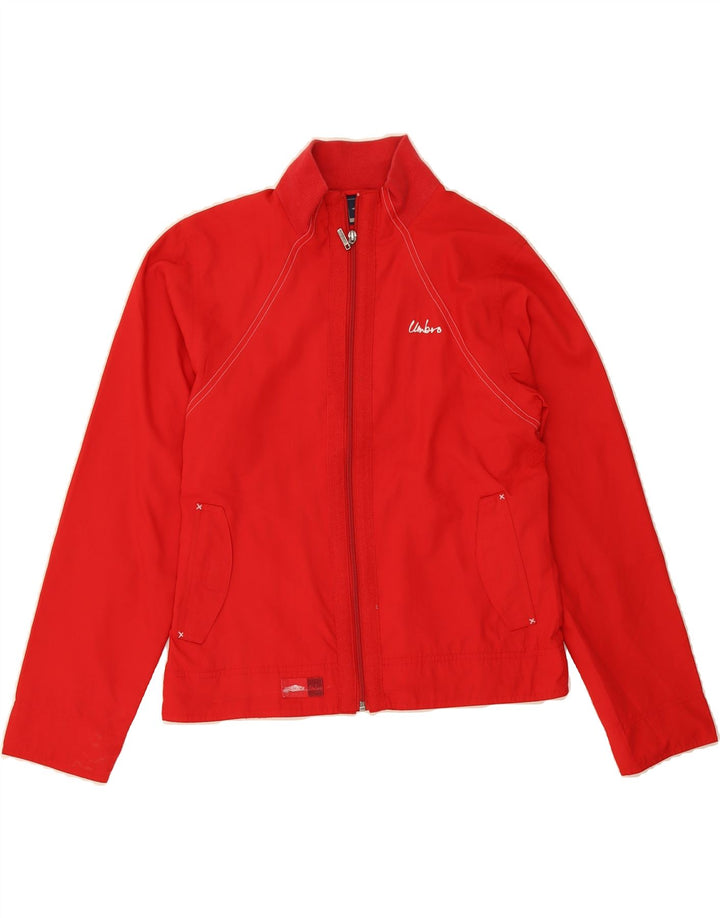 UMBRO Womens Tracksuit Top Jacket UK 12 Medium Red Polyester Vintage Umbro and Second-Hand Umbro from Messina Hembry 