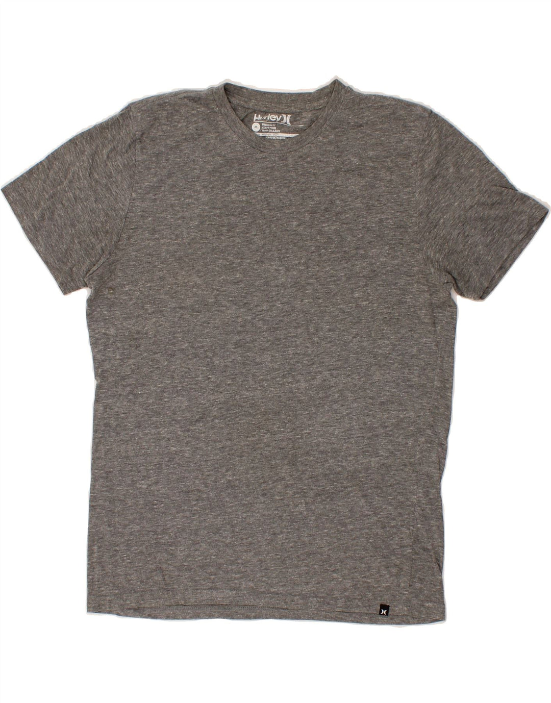 HURLEY Mens T-Shirt Top Medium Grey Flecked Polyester Vintage Hurley and Second-Hand Hurley from Messina Hembry 