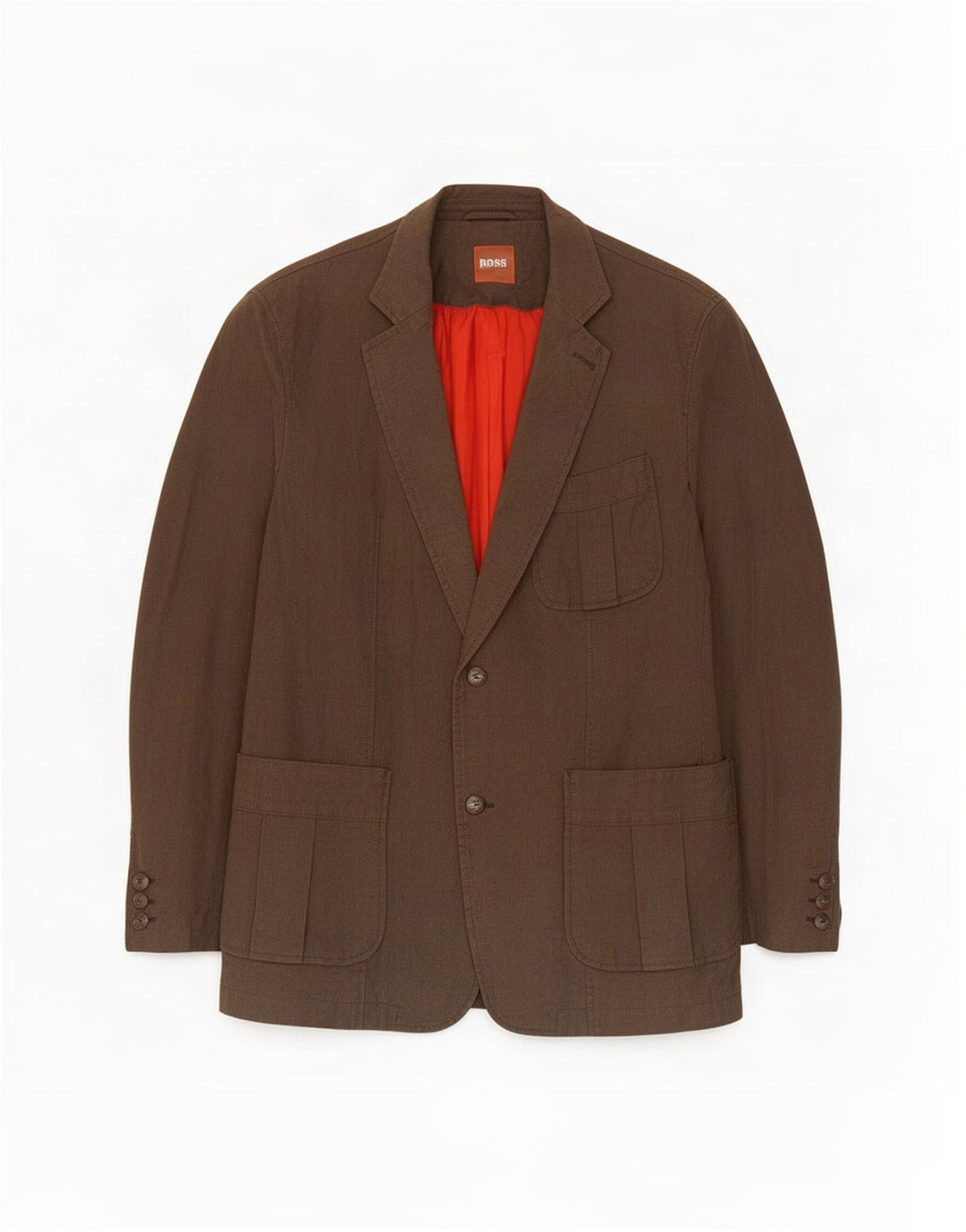 Giacca blazer da uomo a 2 bottoni Hugo Boss EU 54 2XL cotone marrone