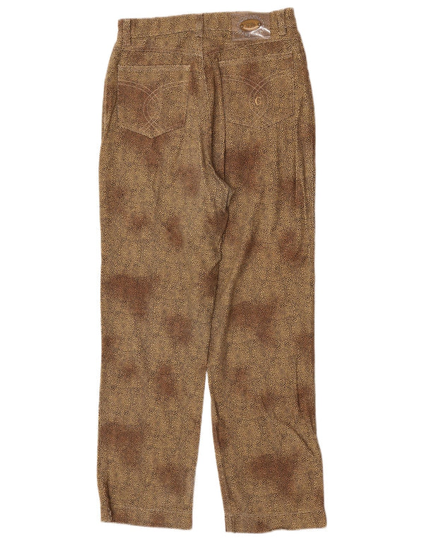 Pantaloni casual da donna Gio Anna UK 10 Small W27 L30 Beige Stampa animalier