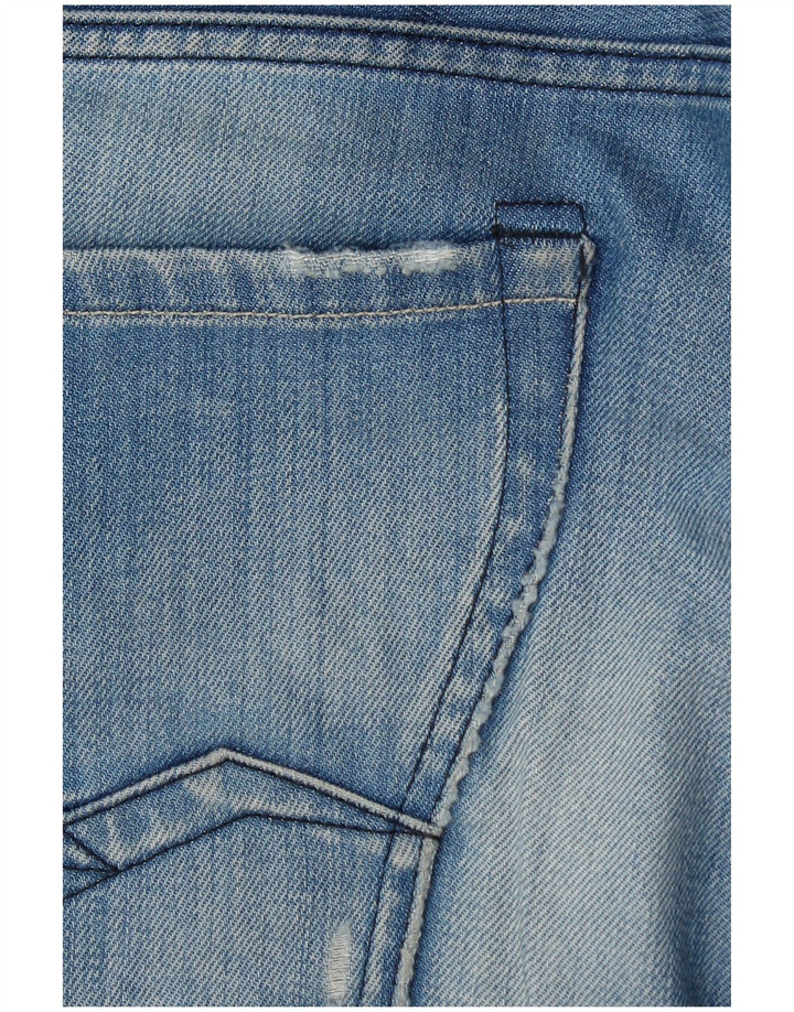Replay Pantaloncini di jeans Waitom da uomo W33 di grandi dimensioni in cotone blu