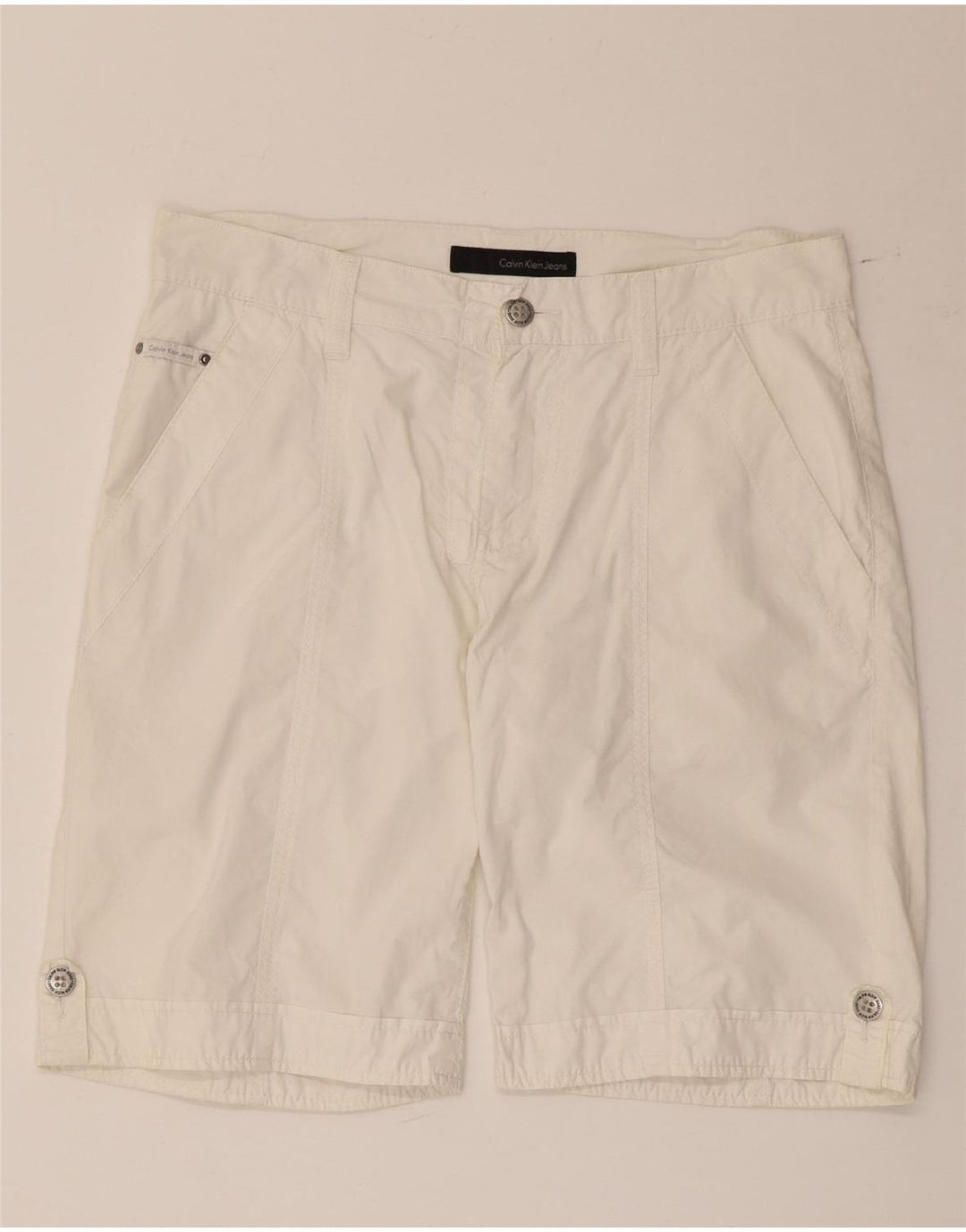Pantaloncini chino da uomo Calvin Klein W32 bianco medio