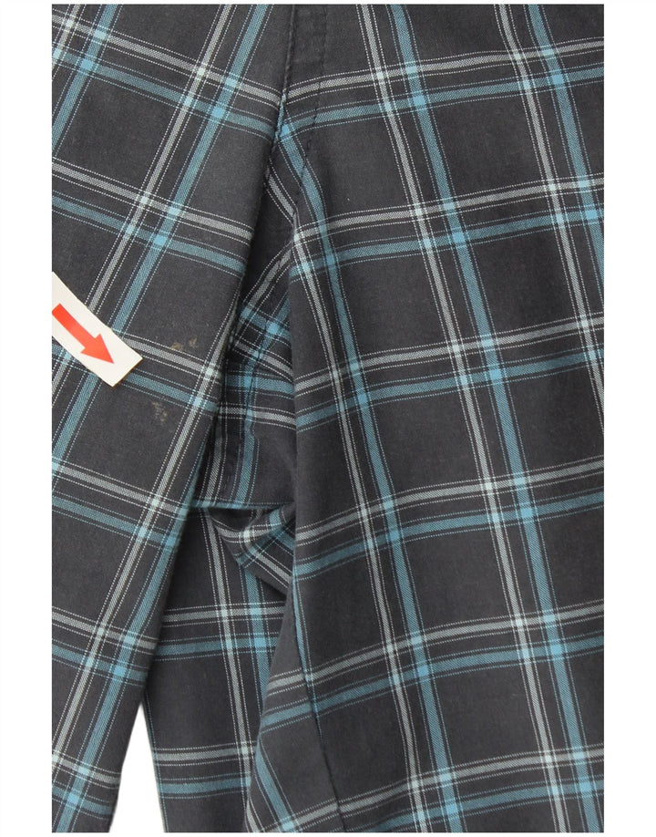 Pantaloncini da bagno da uomo Adidas XL grigio a quadri in poliestere