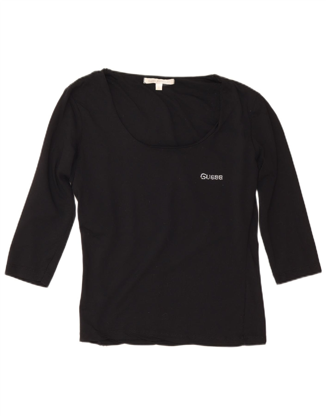 Maglia Guess Donna Manica 3/4 Taglia 3 XS Nera