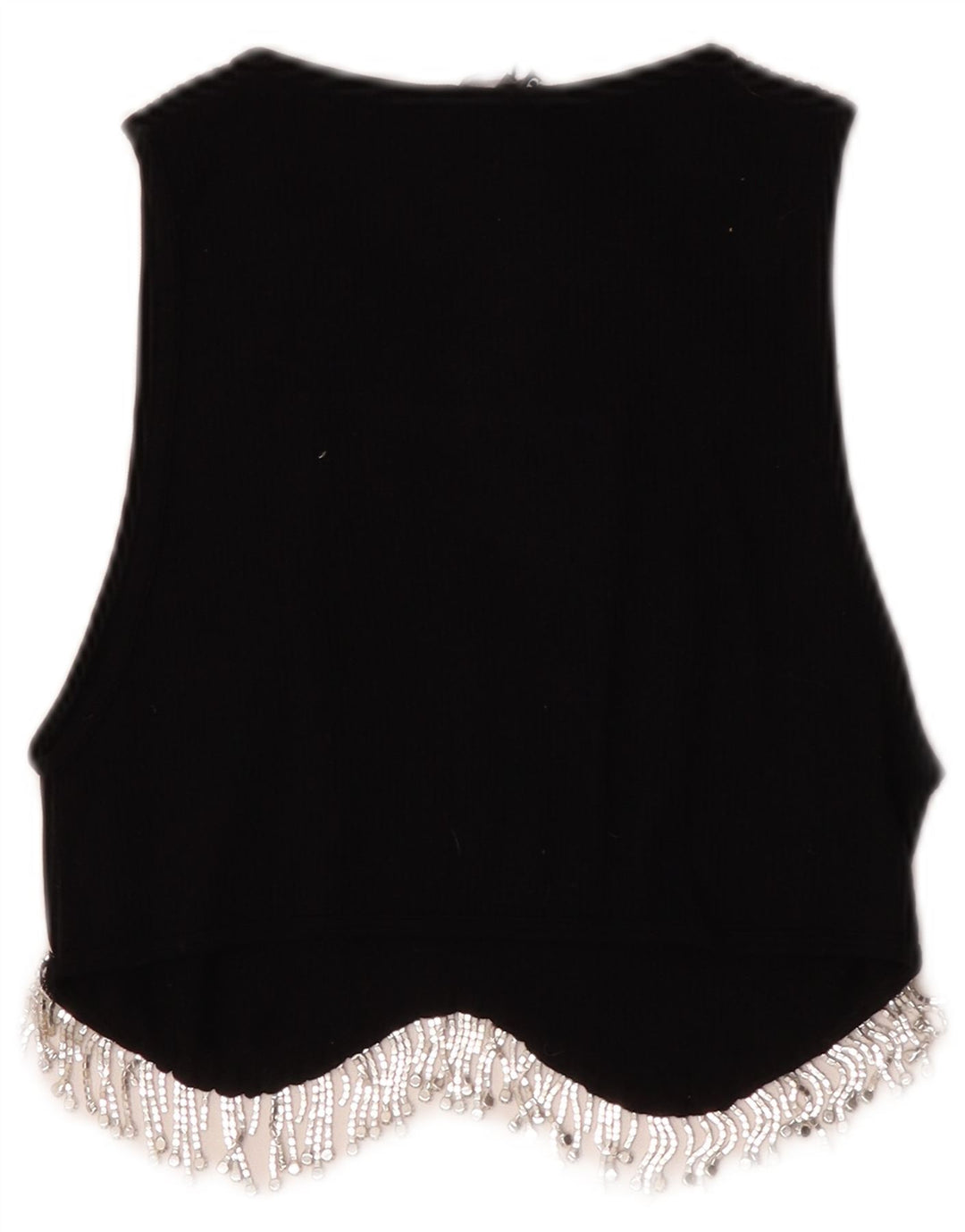 Top corto da donna Zara UK 12 nylon nero medio