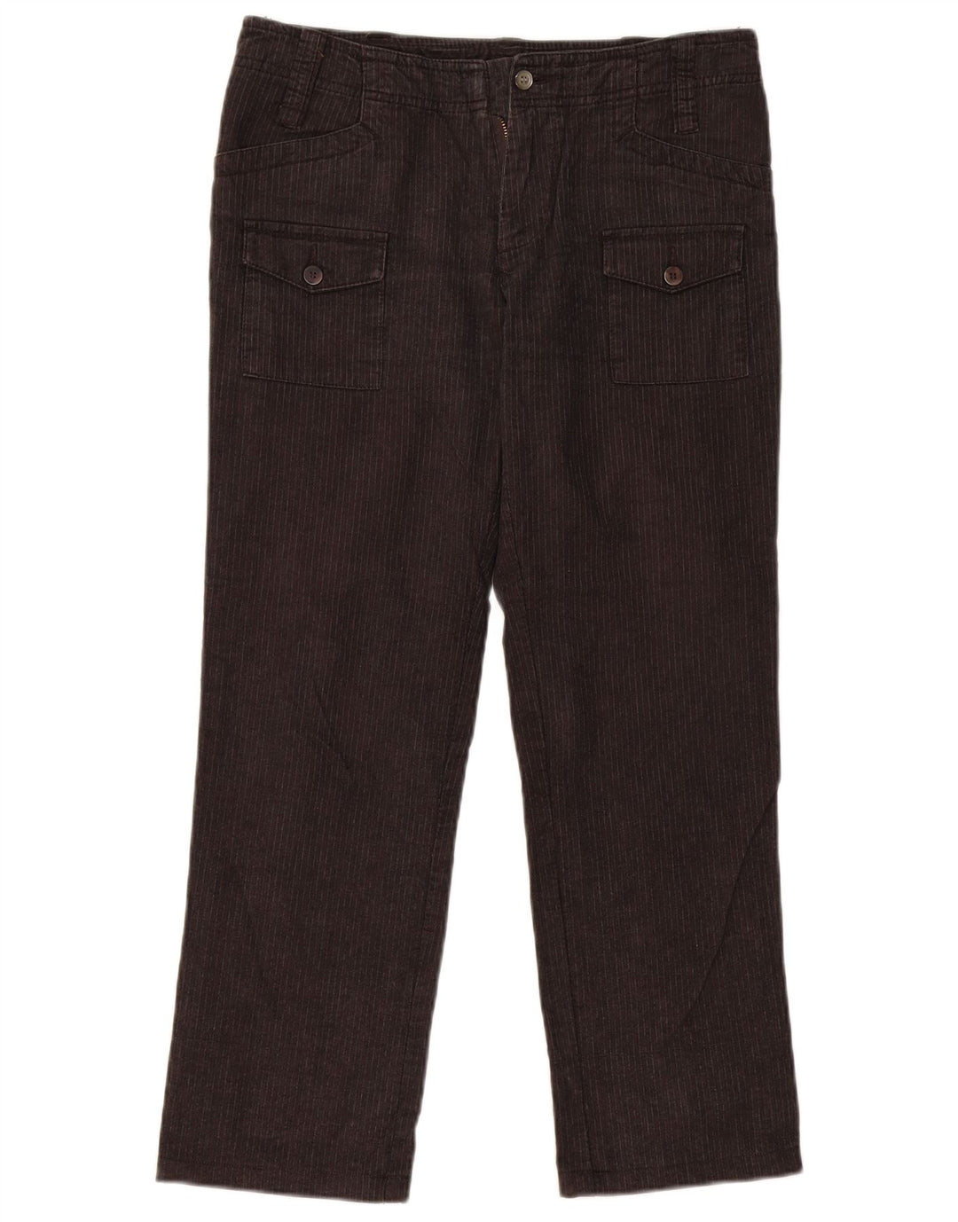 Pantaloni cargo dritti da donna ELLESSE IT 44 Medium W32 L28 Gessato grigio