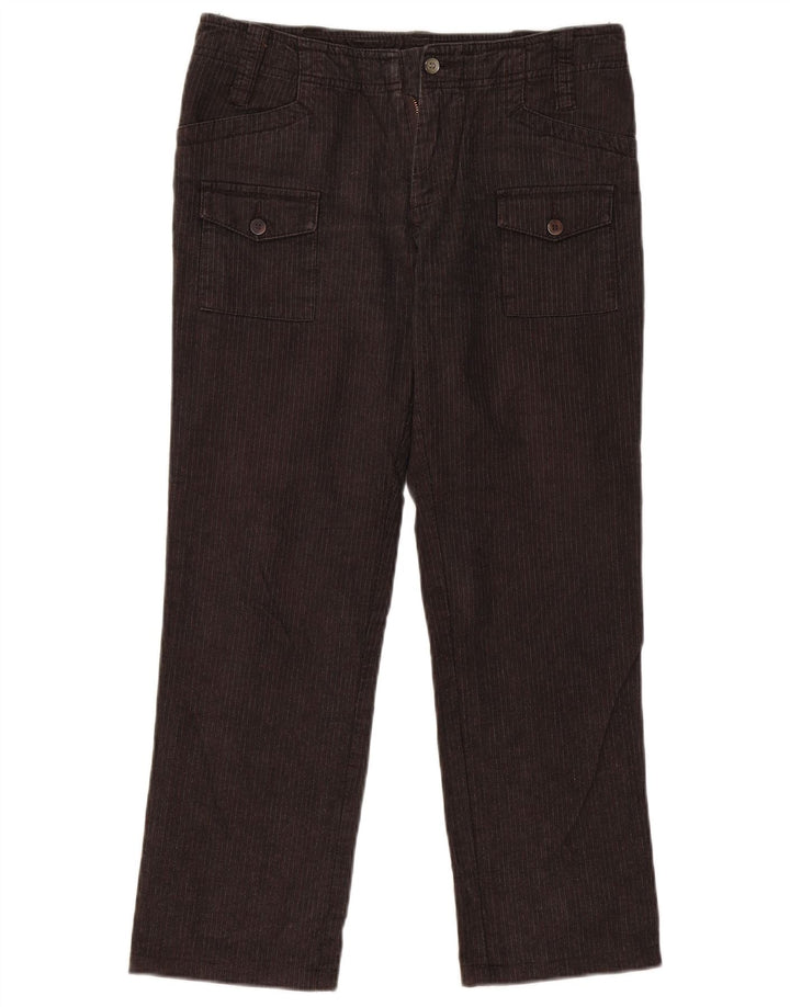 Pantaloni cargo dritti da donna ELLESSE IT 44 Medium W32 L28 Gessato grigio