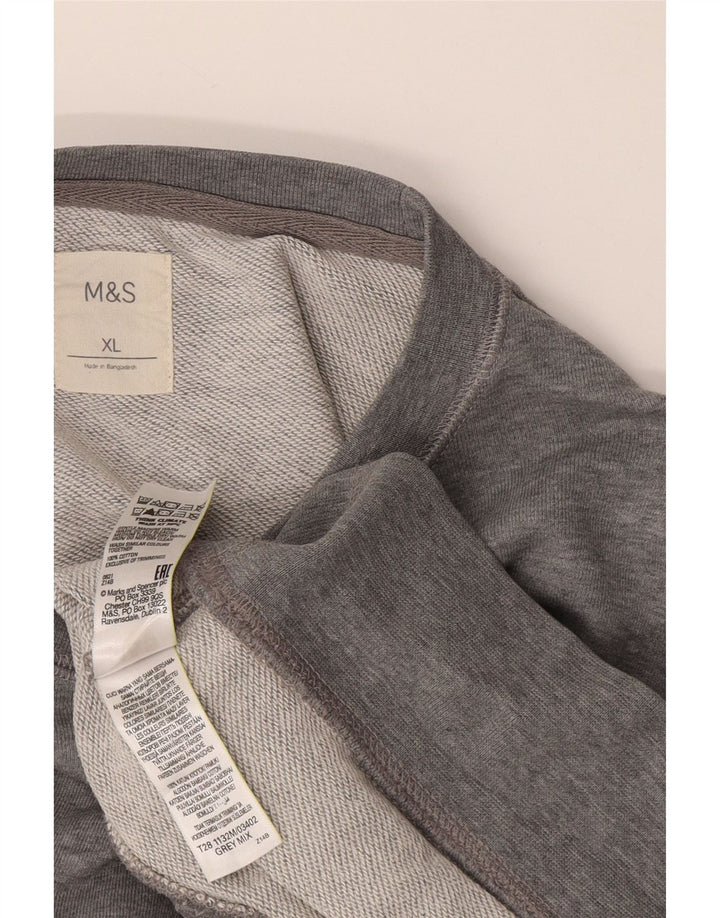 Felpa da uomo Marks & Spencer maglione XL cotone grigio