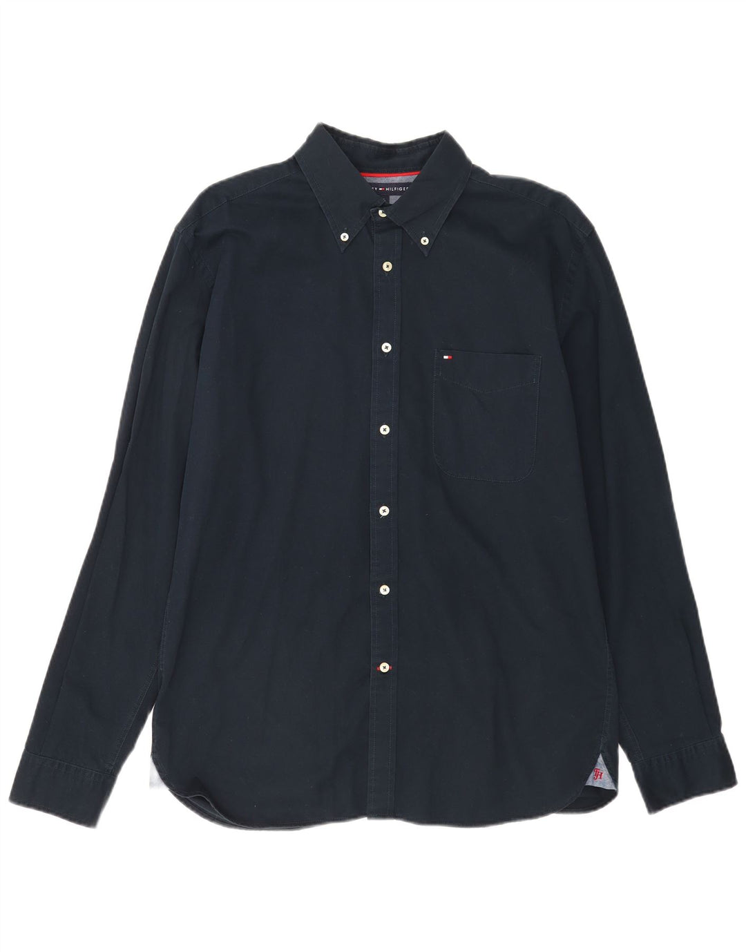 TOMMY HILFIGER Camicia da uomo grande in cotone blu navy