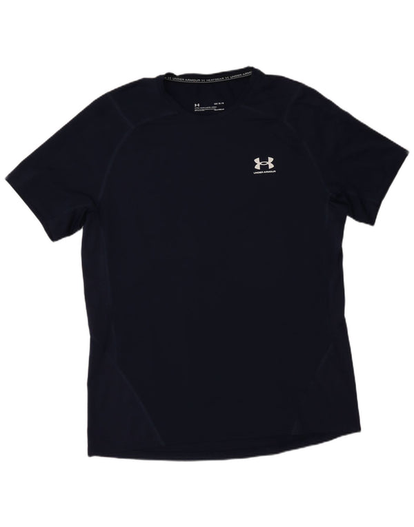 T-shirt Under Armour da uomo Heat Gear Top grande in poliestere blu navy