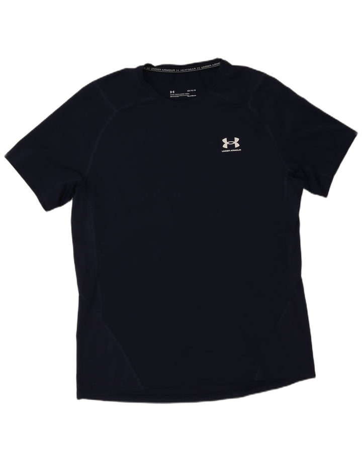 T-shirt Under Armour da uomo Heat Gear Top grande in poliestere blu navy