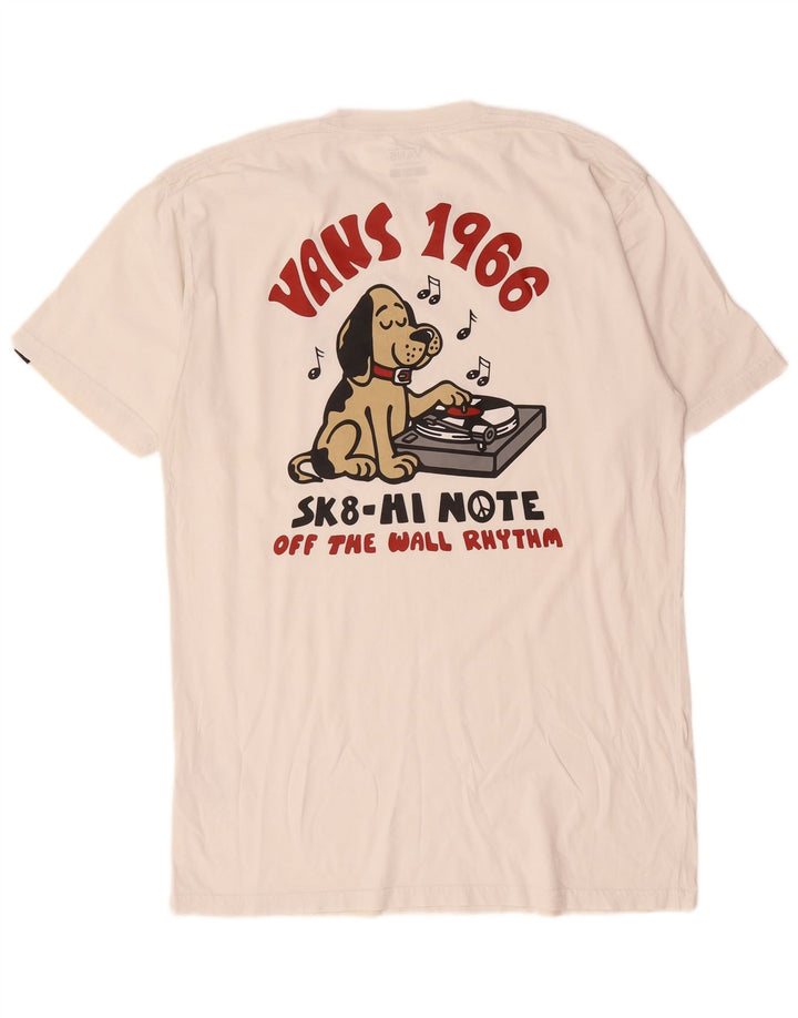 T-shirt grafica da uomo con vestibilità classica Vans, taglia grande, in cotone bianco