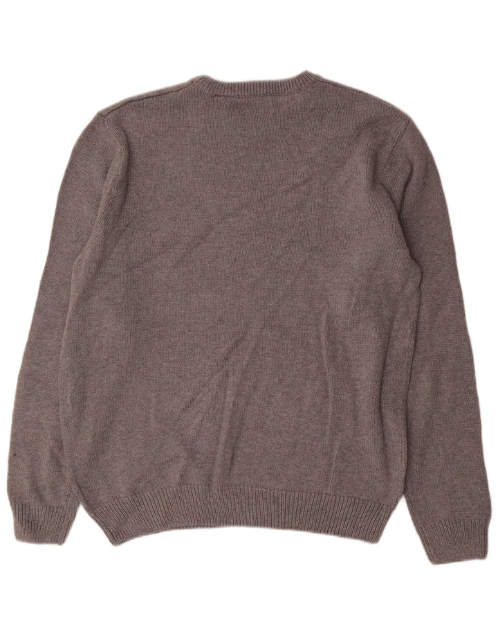 Maglione maglione girocollo da uomo CHAPS grande in cotone grigio