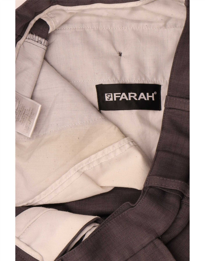 Pantaloni chino dritti da uomo Farah W32 L31 poliestere grigio
