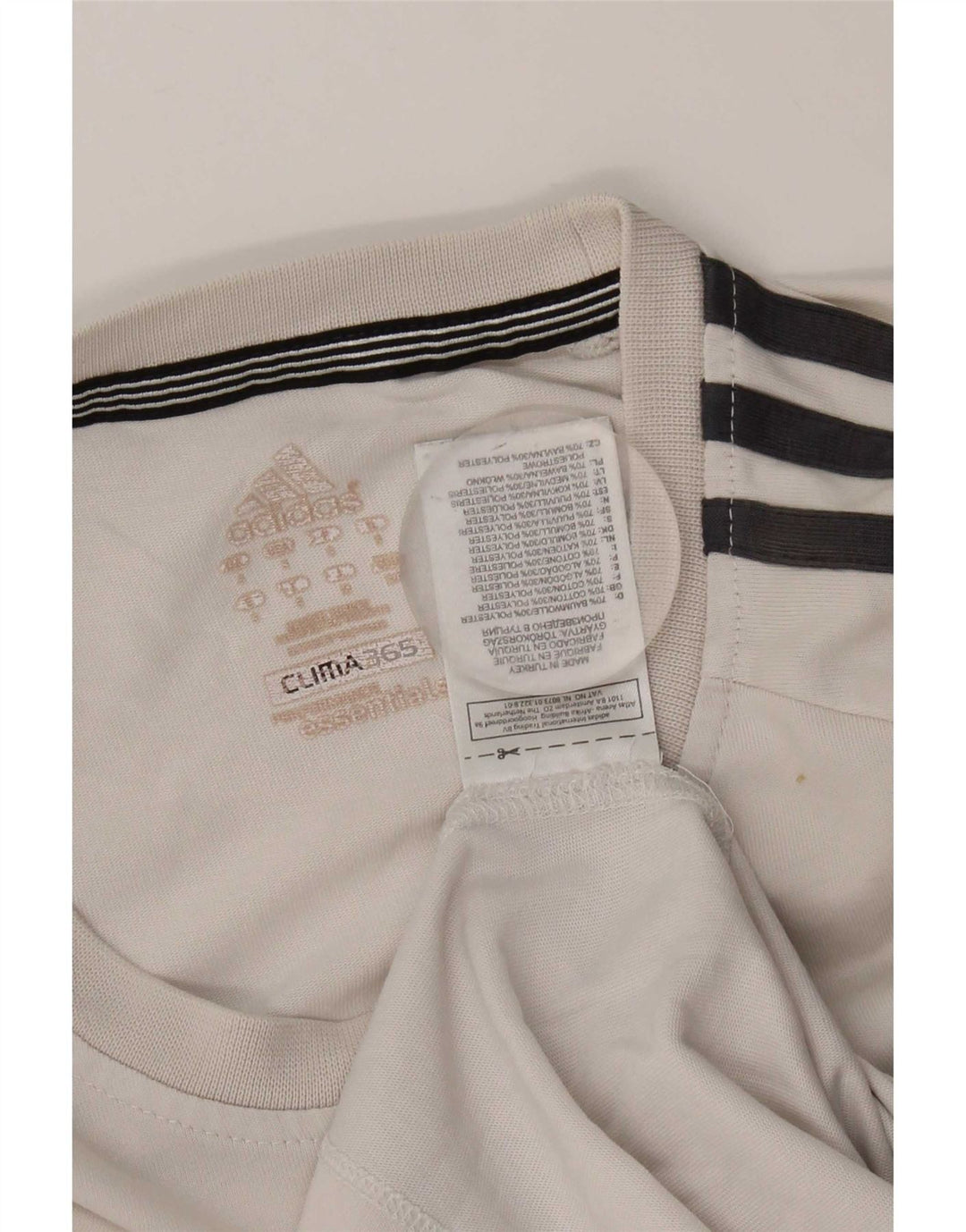 T-shirt Adidas Clima 365 da uomo piccola in cotone bianco