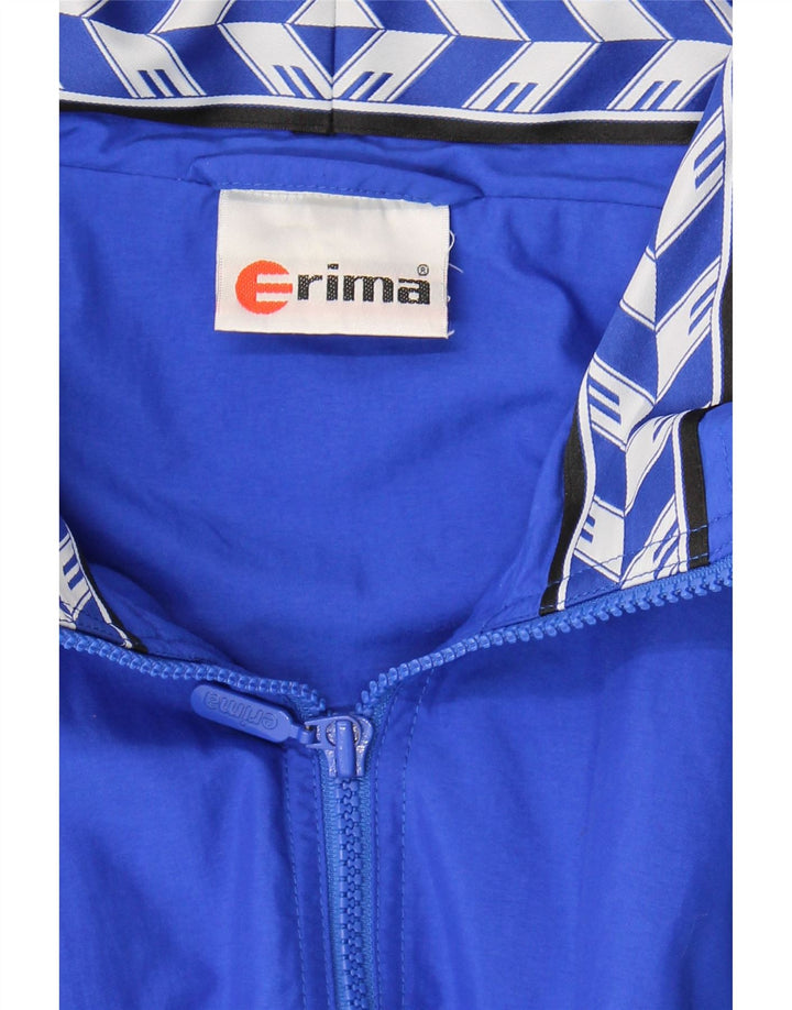 ERIMA Mens Graphic Tracksuit Top Jacket 2XL Blue Colourblock Polyamide Vintage Erima and Second-Hand Erima from Messina Hembry 
