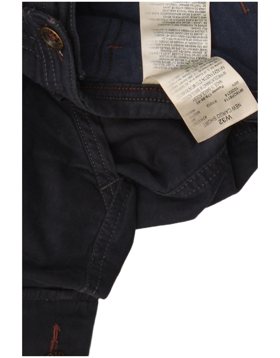 Pantaloncini cargo da uomo Wrangler W32 cotone blu navy medio