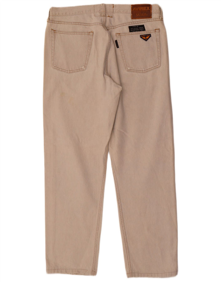 Jeans dritti da uomo Avirex W36 L30 cotone beige