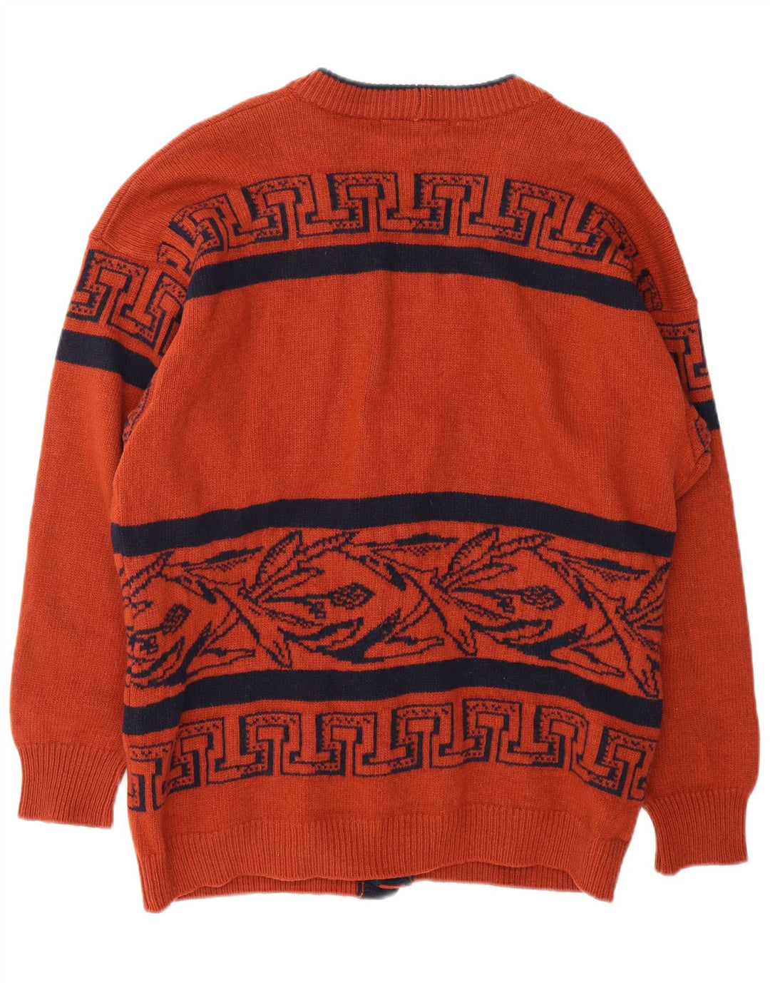 ICEBERG Maglione cardigan grafico da uomo in lana vergine geometrica marrone medio