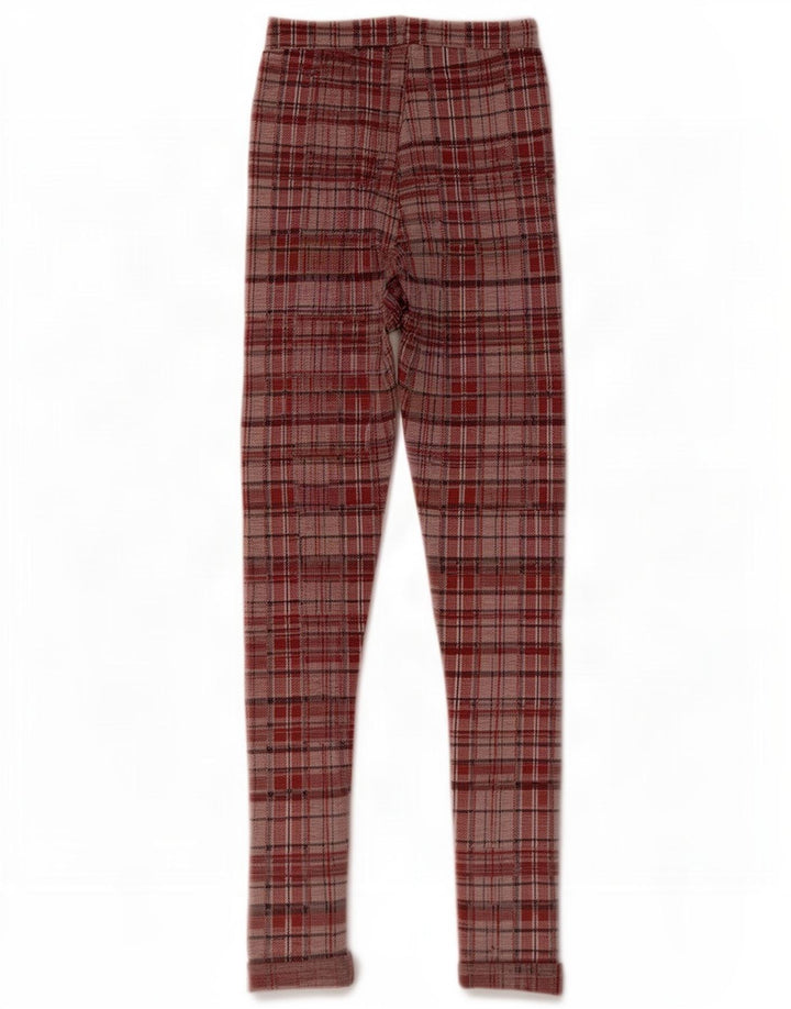 Leggings grafici da donna Topshop UK 8 poliestere a quadri rossi piccoli