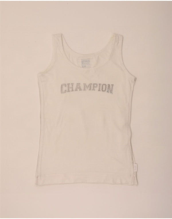 Canotta grafica per ragazze Champion 13-14 anni XL bianca