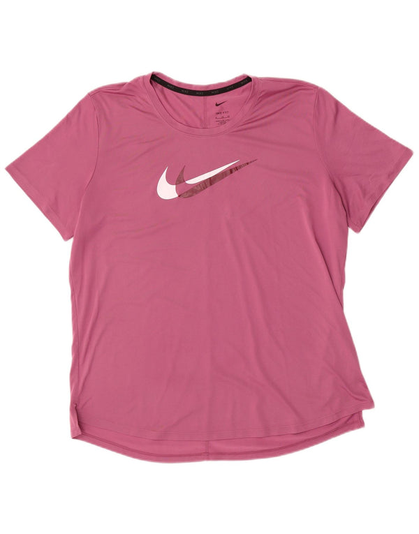 T-shirt grafica NIKE Dri Fit da donna UK 18 XL Rosa