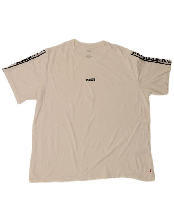 T-shirt grafica rilassata da uomo Levi's Top XL in cotone bianco