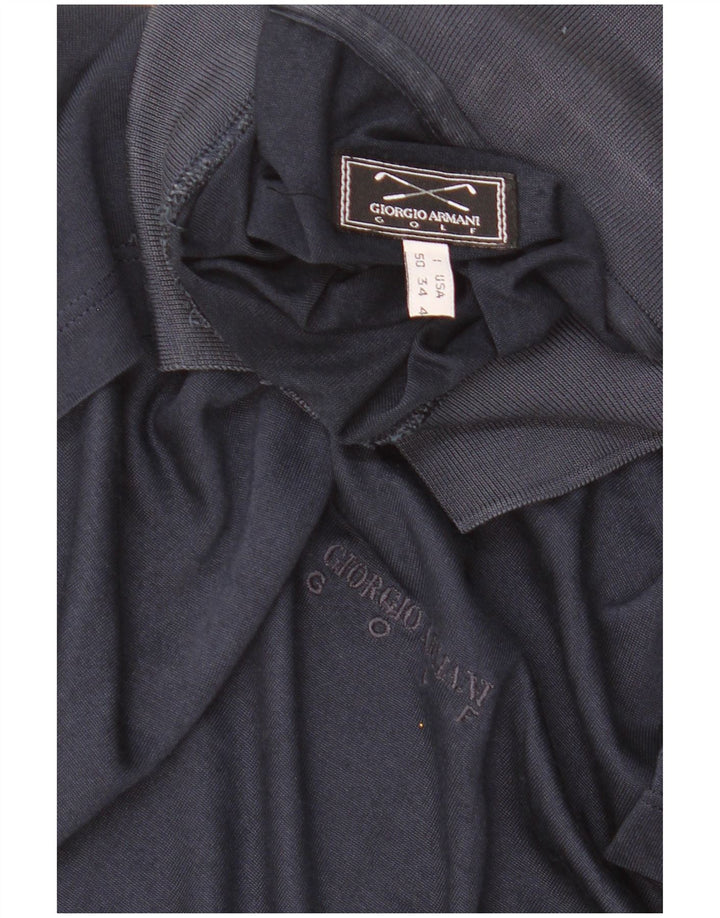 Polo Uomo GIORGIO ARMANI IT 50 Medio Blu Navy Seta