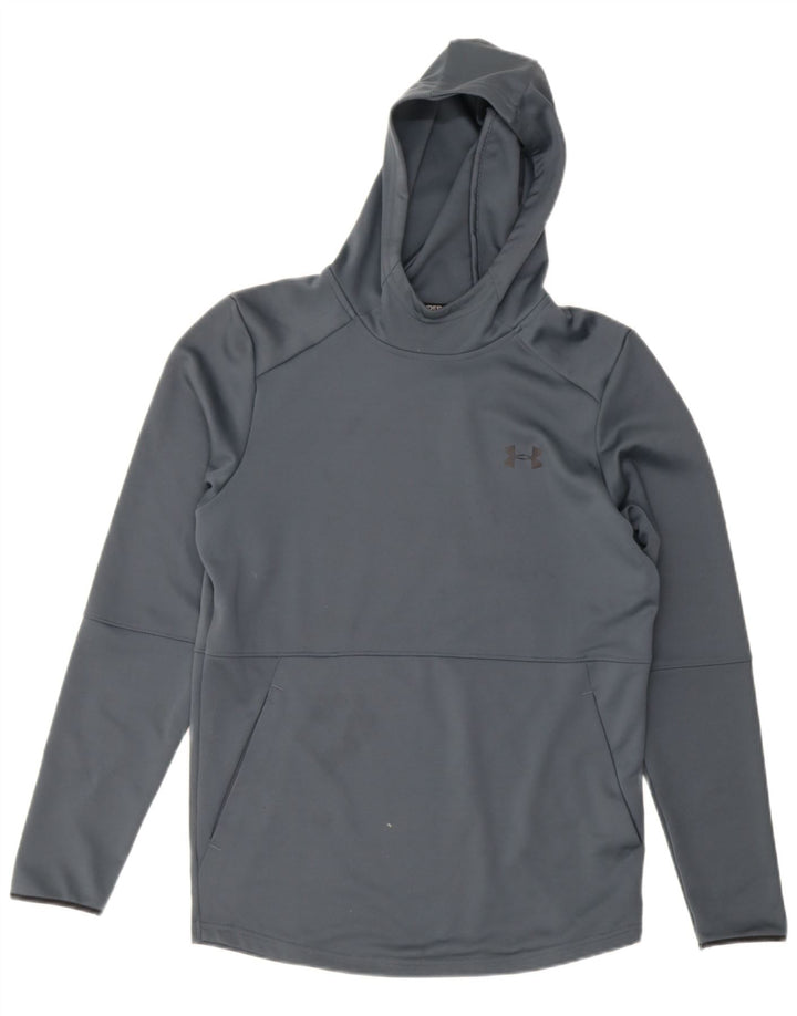 Felpa con cappuccio da uomo Under Armour piccola in poliestere grigio