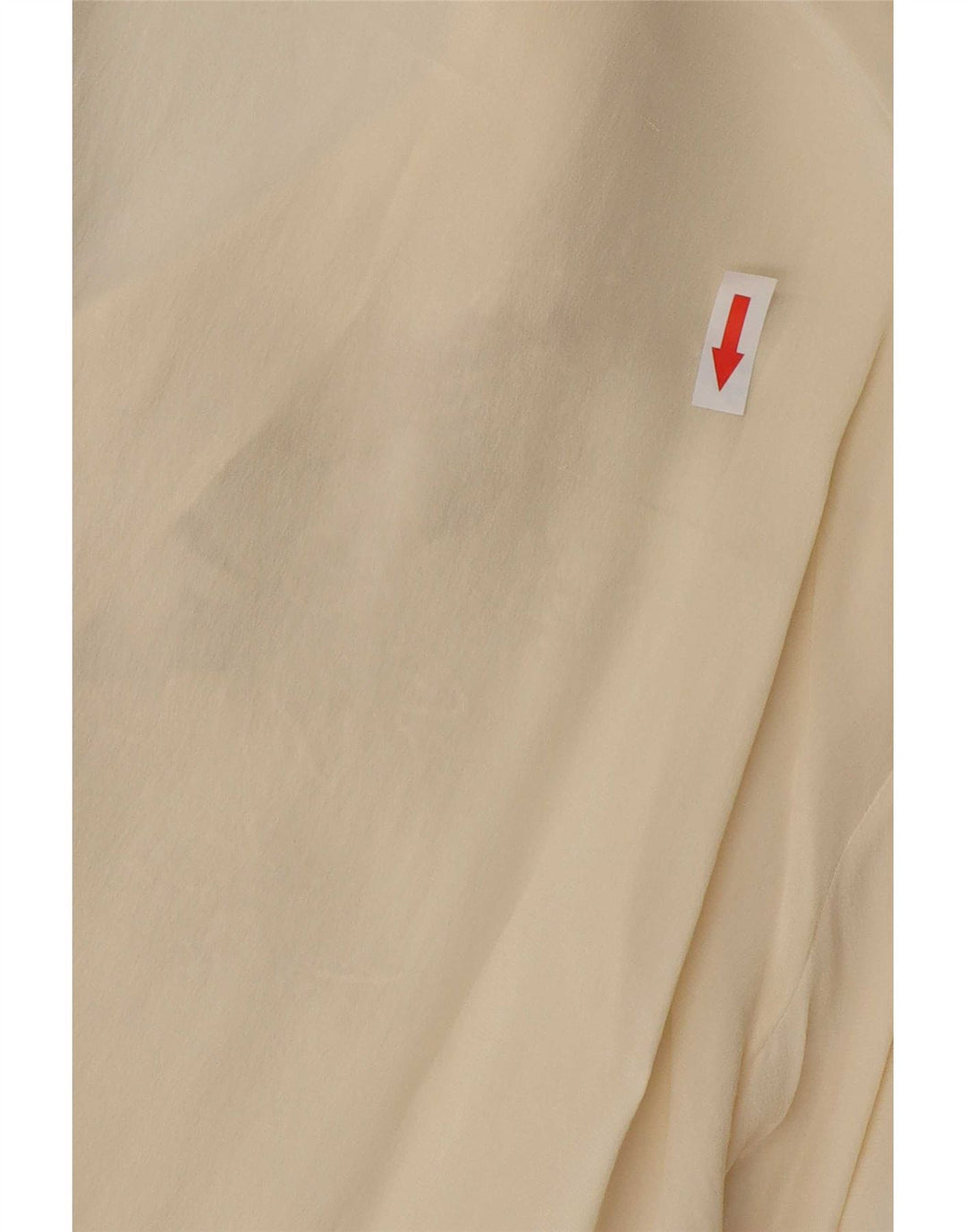 Camicetta camicia vintage da donna IT 42 Seta floreale media bianco sporco