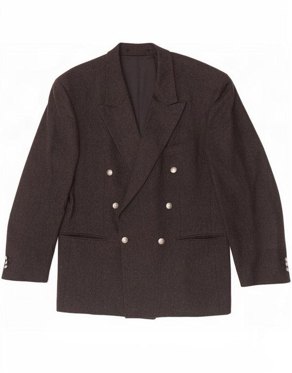 Giacca blazer doppiopetto da uomo Van Gils UK 40 grande lana grigia