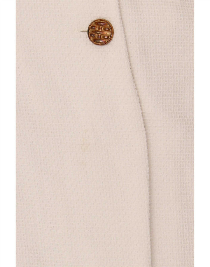 Giacca Bolero da donna Zara UK 16 grande poliestere bianco