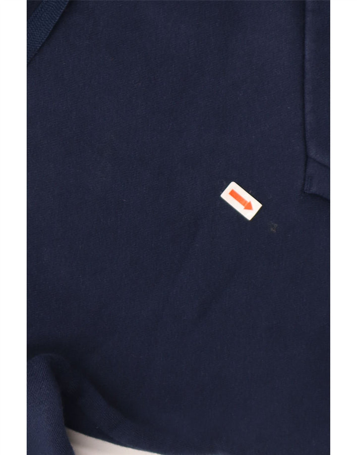 Maglione con cappuccio da uomo ADIDAS piccolo in cotone blu navy