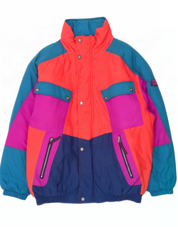 Giacca da sci con cappuccio da uomo Astrolabio UK 40 Large multicolore Colourblock