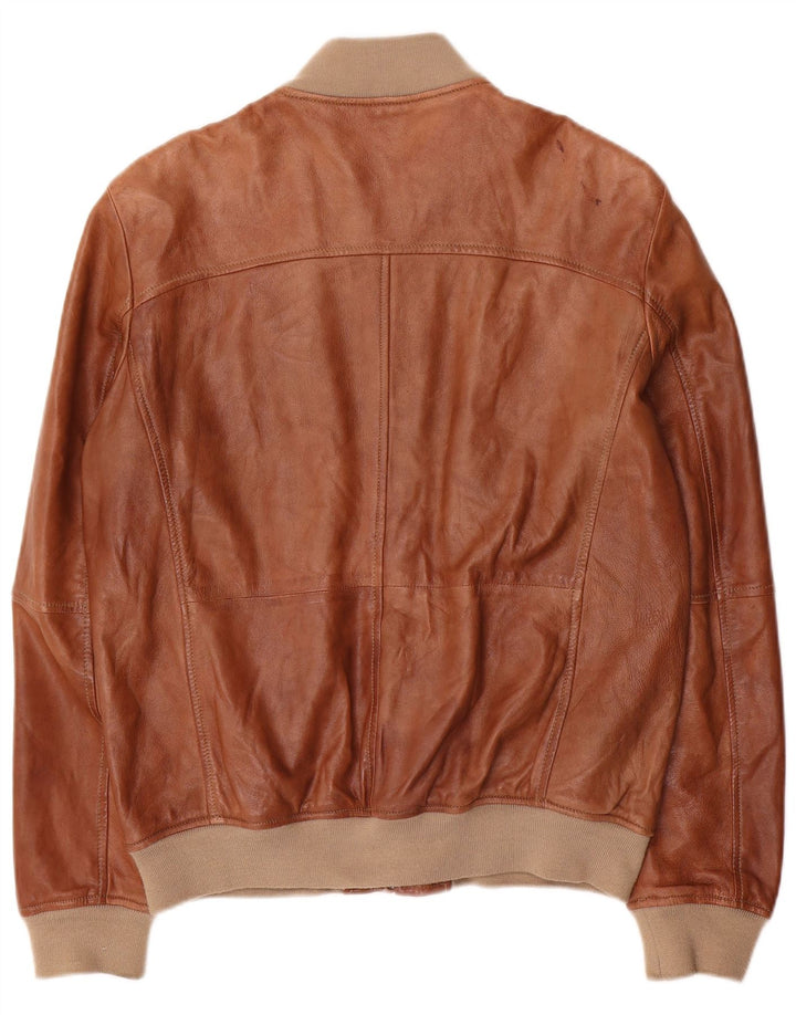 Giacca in Pelle Uomo Talenti IT 48 Pelle Colourblock Marrone Medio