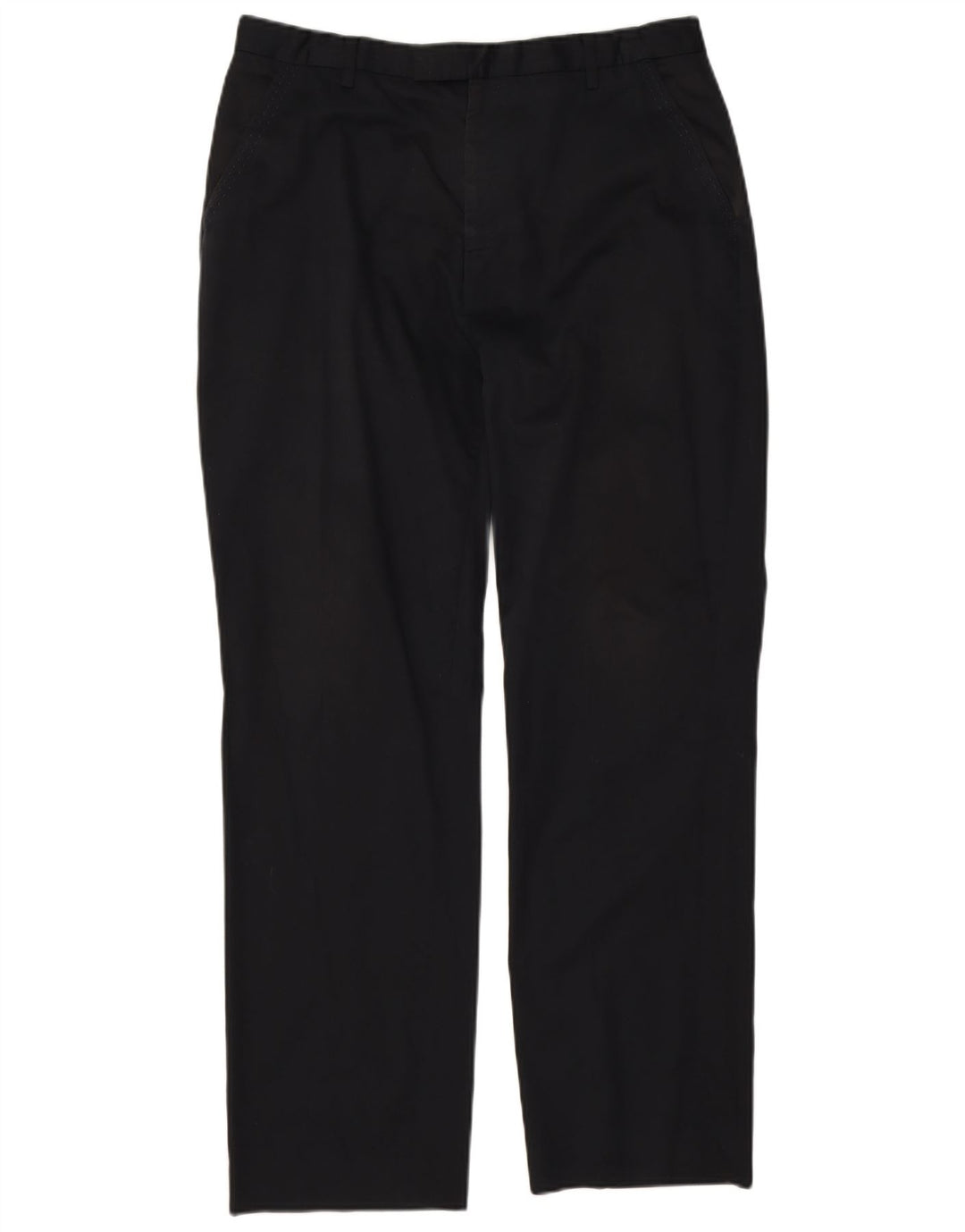 Pantaloni da abito dritti da uomo Ted Baker W34 L30 cotone nero